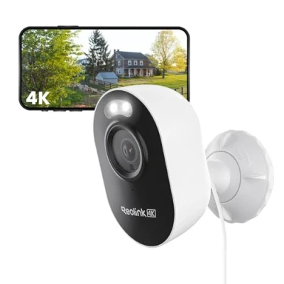 Imagen de Reolink 4K 8MP Cámara de Vigilancia Exterior, Wi Fi 6 Doble Banda 2,4/5 GHz, Detección Persona/Vehículo/Animal, Foco Visión Nocturna en Color, Grabación Local 24/7, Audio 2 Vías, Lumus Pro