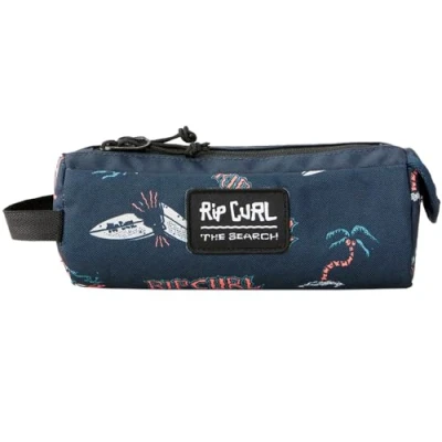 Imagen de Rip Curl Estuche escolar para niño de 2 cpts, color azul y naranja 21 x 8 cm, azul, cm