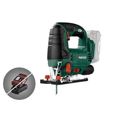 Imagen de Parkside 20v Cordless Jigsaw PSTDA 20 Li B3 Unidad desnuda SOLAMENTE con accesorios Batería y cargador se venden por separado