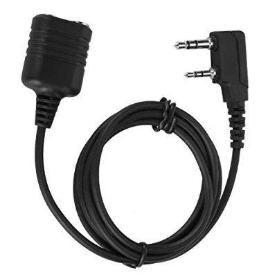 Imagen de Bewinner cable de extensión micrófono para Kenwood Baofeng, mano K 2 pines radio Walkie Talkie, altavoz tipo