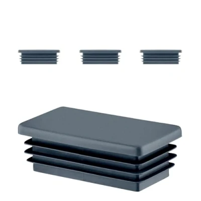 Imagen de EMFA Tapón para tubo rectangular hasta 100x50 mm 4 piezas antracita 10x5 cm