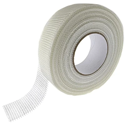 Imagen de SeKi cinta de malla autoadhesiva fibra vidrio, 48 mm x 90 m, para grietas y agujeros, refuerzo, refuerzo juntas paneles yeso, color blanco