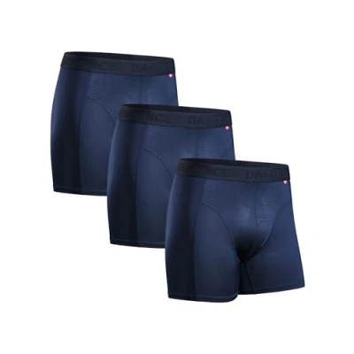 Imagen de DANISH ENDURANCE Calzoncillos Deportivos, Bóxers para Hombre Ajustados, Transpirables y Sin Etiquetas, 3 Pack Azul XL