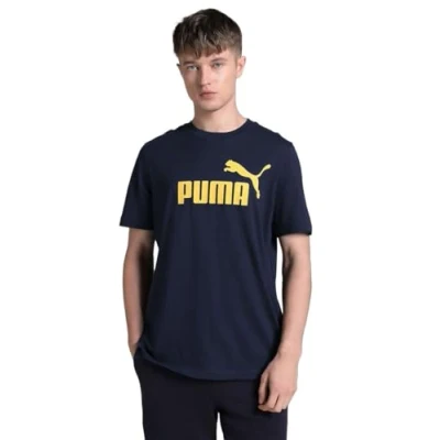 Imagen de Puma LOGO TEE Camiseta estampada, Hombre, Talla: XS, New navy