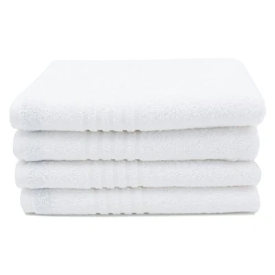 Imagen de ZOLLNER 4 Toallas de Mano para Lavabo, 50x100 cm, algodón 100%, Blancas