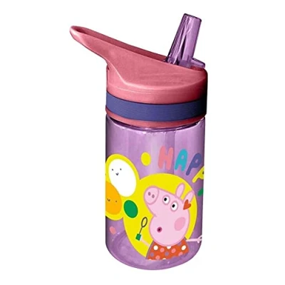 Imagen de Botella Tritan de 400 ml Peppa Pig con Pajita, KL85879