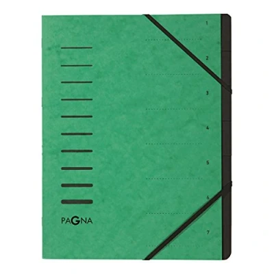 Imagen de Pagna Carpeta clasificadora, 7 compartimentos, color verde teilig