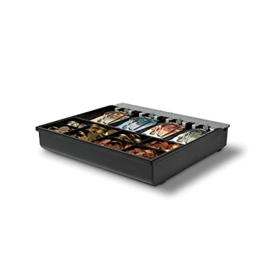 Imagen de Safescan 3540T Gaveta ajustable para el cajón portamonedas de la caja dinero con 4 apartados billetes y 8 monedas Compatible SD 3540