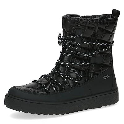 Imagen de CAPRICE 9 26215 41, Botines planos con cordones forro cálido para Mujer, Negro (Black Comb), 36 EU
