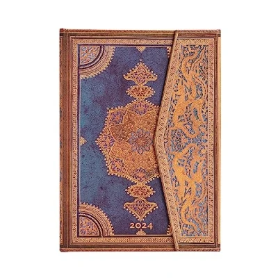 Imagen de Paperblanks Calendario de 12 meses 2024 índigo safávico Horizontal Midi (130 x 180 mm)