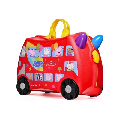 Imagen de Maleta Infantil para Montar Trunki x Peppa Pig autorizada como Equipaje de Mano, Bolsa Viaje 18 l niños, Maletas Infantiles con Ruedas niños y niñas