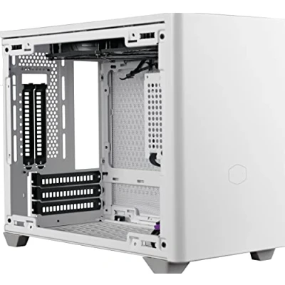 Imagen de Cooler Master MasterBox NR200P Caja Ordenador Mini ITX, Panel Lateral Cristal Templado, Opciones de Enfriamiento óptimos, Exposición GPU Vertical, Accesibilidad 360 Grados Sin Herramientas, Blanco