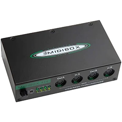 Imagen de Doumneou MIDI Box Music Instruments USB Interface Thru 64 Canales
