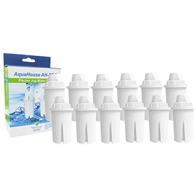 Imagen de AquaHouse AH PBC 12 cartuchos de filtro agua clásicos y universales, para diferentes jarras