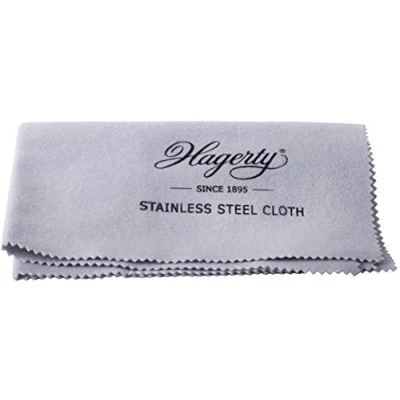 Imagen de Hagerty Stainless Steel WATCH CLOTH Tejido impregnado especialmente desarrollado para limpiar y mantener relojes accesorios de acero, gran brillo, 4 unidades