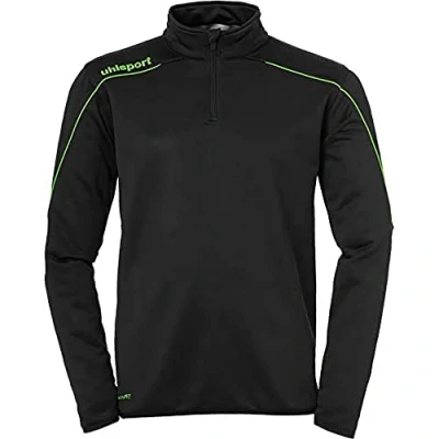 Imagen de Uhlsport Stream 22 1/4 Zip Top Sudadera, Hombre, Black/Fluo Green, 152