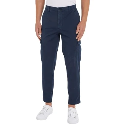 Imagen de Tommy Hilfiger Hombre Pantalón Chelsea Cargo Gabardine Cargo, Azul (Desert Sky), 36W / 32L