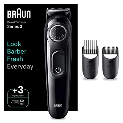 Imagen de Barbero Braun Series 3 BT3410, Recortadora de Barba, Dial precisión, 40 ajustes longitud