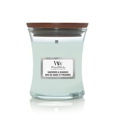 Imagen de WoodWick Scented Candle Mini Sagewood &amp; Seagrass 8 cm / ø 7