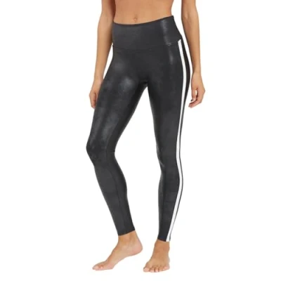 Imagen de Spanx Leggings de piel sintética rayas para Mujer, Negro, L