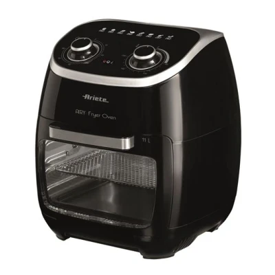 Imagen de Ariete 4619 Freidora de aire y horno en uno, 11 L, multifunción, temporizador 60 minutos, puerta transparente extraíble, temperatura 80 200º C, 2000 W, negro