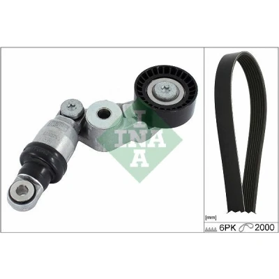 Imagen de INA 529 0413 10 Juego de correas trapeciales poli V Revisar/sustituir poleas libres del alternador MAZDA: 3 Hatchback