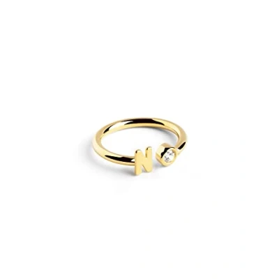Imagen de Singularu Personalizado Letter Anillo, Mujer, Talla: One Size, Letra n oro