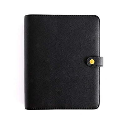 Imagen de CHARUCA Agenda de Anillas sin Fecha con Pack Recambio fecha+notas + Bloc Notas Papel A5 120 Grs, Medidas 22X16 cms+REGALO CURSO PAPELTERAPIA Y DISFRUTONISMO (BLACK)