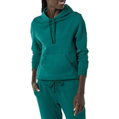 Imagen de Amazon Essentials Sudadera de Felpa Francesa con Capucha (Disponible en Tallas Grandes) Mujer, Verde Oscuro, XXL