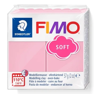Imagen de STAEDTLER 8020 T21 FIMO Arcilla de modelado polimérica suave endurecida al horno, crema fresa (1 bloque 57 g)