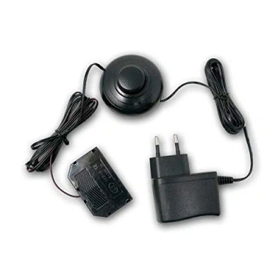 Imagen de world trading net Fuente de alimentación enchufable LED 12V DC 1.8W, interruptor pie, con distribuidor 6 vías, mini conector