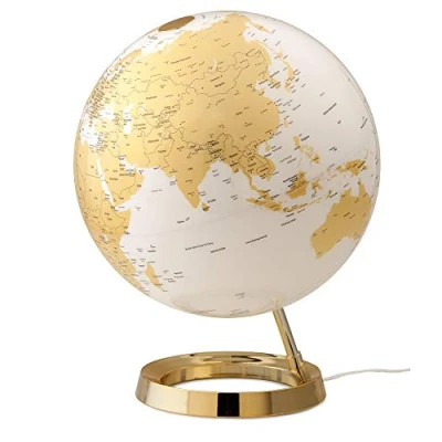 Imagen de TECNODIDATTICA Mappamondo Atmosphere Light&amp;Colour Metal Gold Globo terráqueo, Color Dorado, (0331F7)
