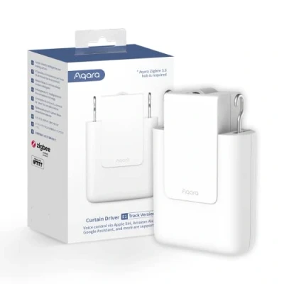 Imagen de Aqara Controlador de Cortina E1(Versión Track, 1 Paquete), Requiere un Zigbee 3.0 hub, para Mando a Distancia y Automatización del Hogar, Soporta HomeKit, Alexa, Google Assistant e IFTTT