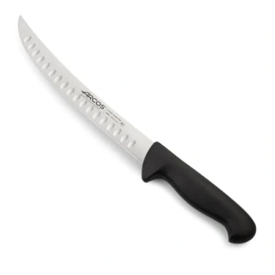 Imagen de Arcos Serie 2900 Cuchillo Carnicero Curvo Hoja de Acero Inoxidable NITRUM 250 mm Mango inyectado en Polipropileno Color negro
