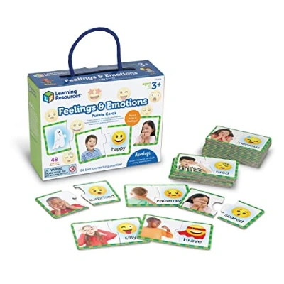Imagen de Learning Resources Tarjetas puzle de Las emociones y los Sentimientos