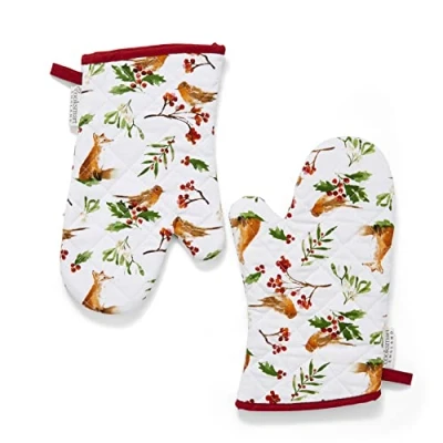 Imagen de Cooksmart Guantes de Horno Navidad con diseño británico Festivos para Todo Tipo cocinas Manoplas Hombres y Mujeres Un Cuento Invierno