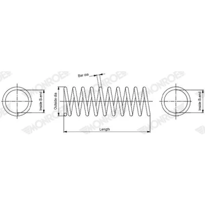 Imagen de MONROE SP4991 Muelle de suspensión helicoidal VOLVO: XC90 II (256) D5 AWD, T6 2.0 D4, D4 AWD 2014 2021