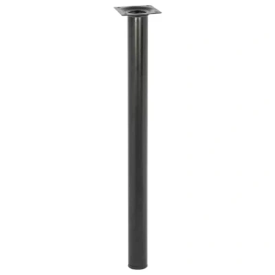 Imagen de WAGNER 12104001 Classic Retro Pata para Muebles (diámetro: 30 x 400 mm, Placa de atornillado integrada 60 Rosca Interior 10 Acero Recubierto Polvo), Color Negro