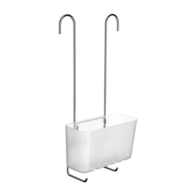 Imagen de Tatay 4522002 Standard Single Cesta organizadora de Ducha o bañera Ajustable a Todo Tipo grifos plástico polipropiel, Acero Inoxidable, Glacé, 20.5 x 11 41.5 cm