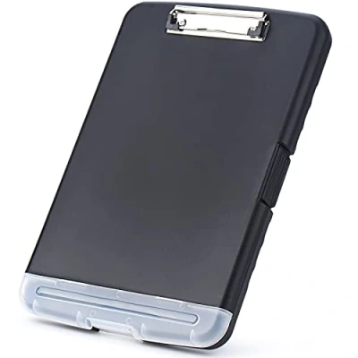 Imagen de ZCZN Portapapeles de Plástico con Compartimento para Bolígrafos Separado, Clipboard A4 la Escuela, Utilidad, Oficina Industrial, Personal Médico, Color Negro