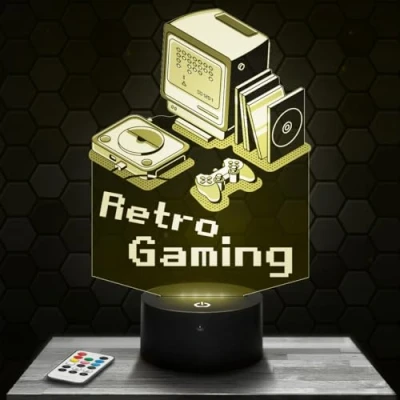 Imagen de lámpara Retro Gaming decoración Cuarto para niños. 3D Gaming, objeto de videojuegos jugadores, Idea regalo, noche la oficina. regalo original TOP