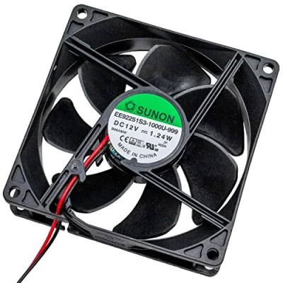 Imagen de Fan 12V DC 1,24W 92x92x25mm 67,1m3/h 2400U/Min Sunon EE92251S31000U999