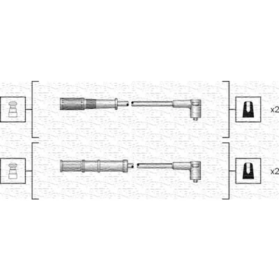 Imagen de MAGNETI MARELLI 941318111161 Juego de Cables Encendido FIAT: Punto II Hatchback, Panda I Hatchback