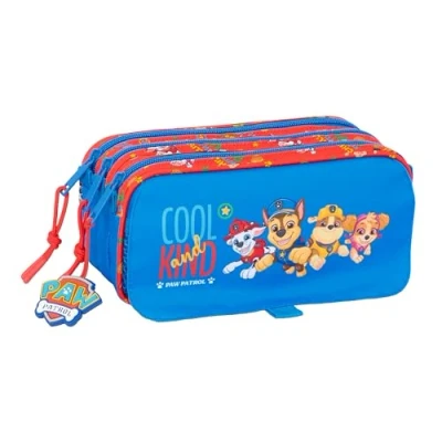 Imagen de Safta Paw Patrol Cool Portatodo Triple Big, Estuche Infantil, Niño, Ideal para Niños en Edad Escolar, Cómodo y Versátil, Calidad Resistencia, 21.5x8x10 cm