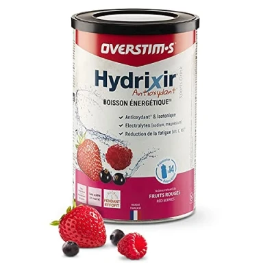 Imagen de OVERSTIM.s Hydrixir Antioxidante (600 G) Frutas Rojas Bebida Energética Isotónica Para El Deporte Hidratación Y Rendimiento Sabores Naturales Sin Acidez Conservantes 600 g