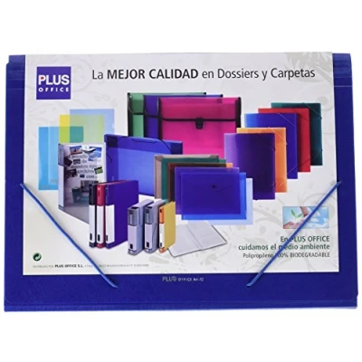 Imagen de Plus Office A4 12/180213 Carpeta clasificadora con 12 separadores, A4, color azul