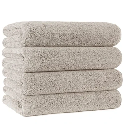 Imagen de Polyte Toalla de baño Microfibra superabsorbente antipelusa Secado rápido Beige 145 x 76 cm Pack 4