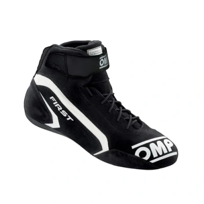 Imagen de Omp Zapatillas First Race my2021 Negro/Blanco Talla 43 Fia 8856 2018, Botas Unisex Adulto, Estandar, EU