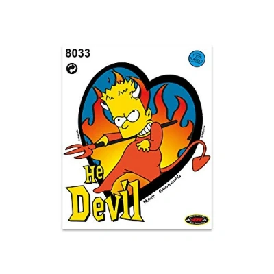 Imagen de Quattroerre 8033 Pegatinas Simpson Bart Devil, 14 x 16 cm