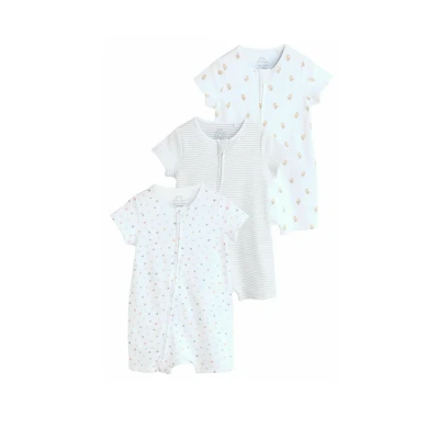 Imagen de Next Regular FIT 3 PACK Pijama de bebé para niños, Talla: 6 9m, White
